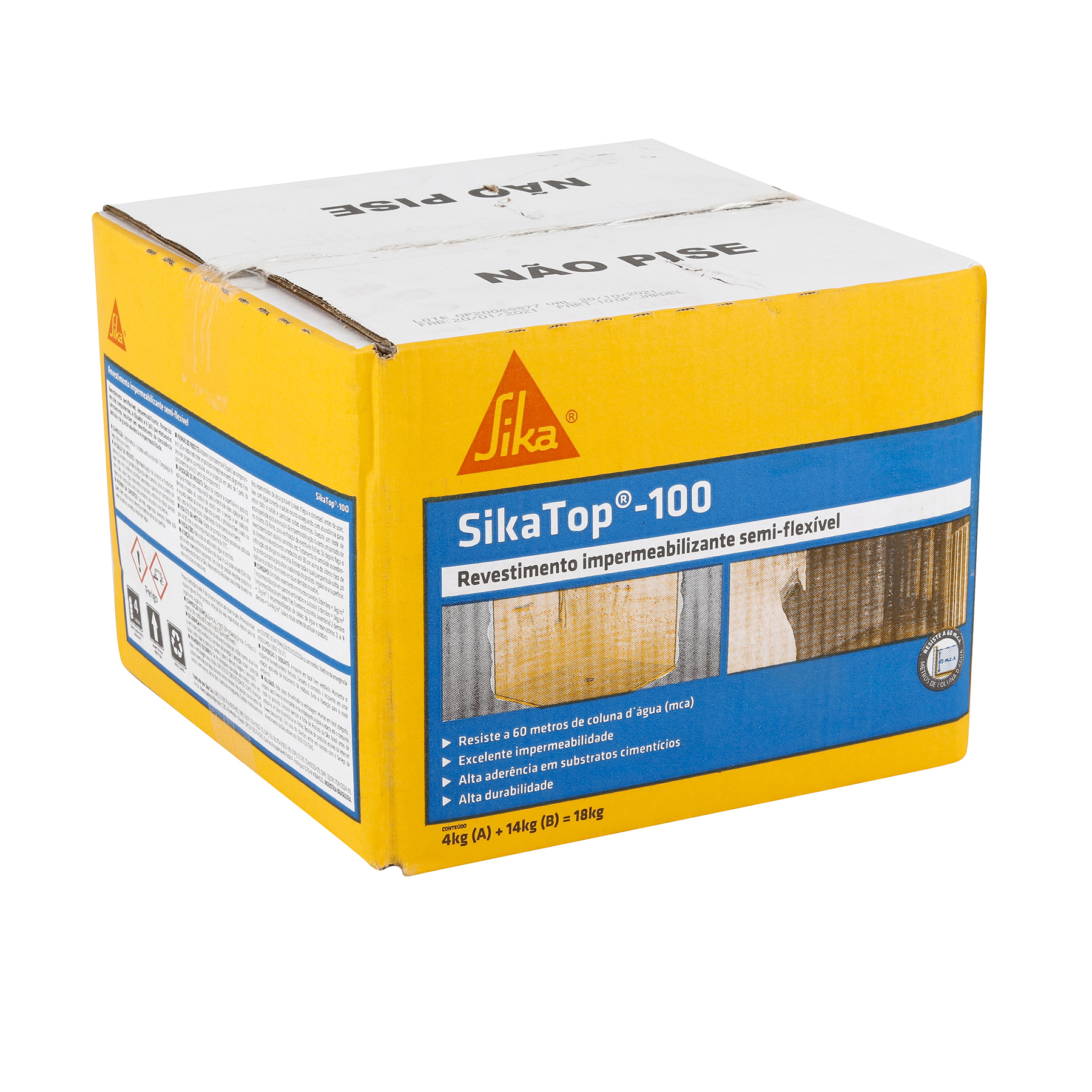 Argamassa Polimérica Impermeabilizante Sika SikaTop 100 18kg Cinza — foto 4